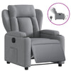 Stella Homewares Electric Recliner Chair Light Grey Fabric