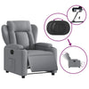 Stella Homewares Electric Recliner Chair Light Grey Fabric