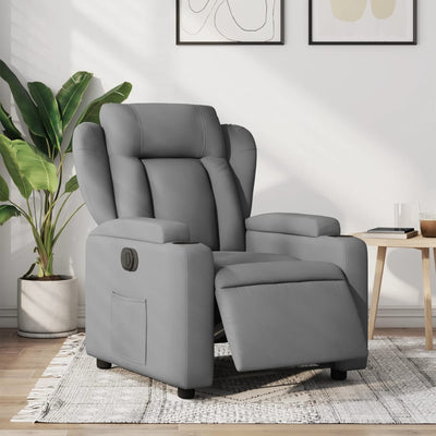 Stella Homewares Electric Recliner Chair Light Grey Fabric