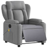 Stella Homewares Electric Massage Recliner Chair Light Grey Fabric