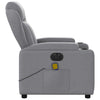 Stella Homewares Electric Massage Recliner Chair Light Grey Fabric