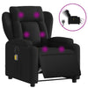 Stella Homewares Electric Massage Recliner Chair Black Fabric