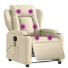 Stella Homewares Electric Massage Recliner Chair Cream Fabric