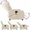 Stella Homewares Electric Massage Recliner Chair Cream Fabric