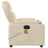 Stella Homewares Electric Massage Recliner Chair Cream Fabric
