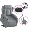 Stella Homewares Stand up Recliner Chair Light Grey Fabric