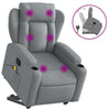 Stella Homewares Stand up Massage Recliner Chair Light Grey Fabric