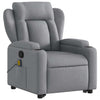 Stella Homewares Stand up Massage Recliner Chair Light Grey Fabric