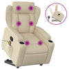 Stella Homewares Stand up Massage Recliner Chair Cream Fabric