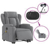 Stella Homewares Electric Stand up Massage Recliner Chair Light Grey Fabric