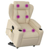 Stella Homewares Electric Stand up Massage Recliner Chair Cream Fabric