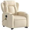 Stella Homewares Electric Stand up Massage Recliner Chair Cream Fabric