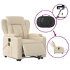 Stella Homewares Electric Stand up Massage Recliner Chair Cream Fabric