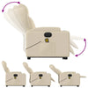 Stella Homewares Electric Stand up Massage Recliner Chair Cream Fabric