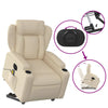 Stella Homewares Electric Stand up Massage Recliner Chair Cream Fabric
