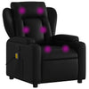 Stella Homewares Massage Recliner Chair Black Faux Leather