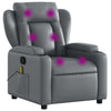Stella Homewares Massage Recliner Chair Grey Faux Leather