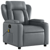 Stella Homewares Massage Recliner Chair Grey Faux Leather