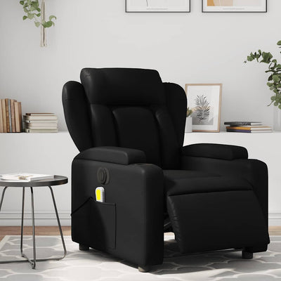Stella Homewares Electric Massage Recliner Chair Black Faux Leather
