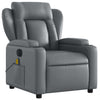 Stella Homewares Electric Massage Recliner Chair Grey Faux Leather