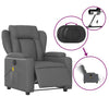 Stella Homewares Electric Massage Recliner Chair Grey Faux Leather