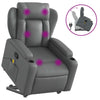 Stella Homewares Stand up Massage Recliner Chair Grey Faux Leather