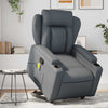 Stella Homewares Stand up Massage Recliner Chair Grey Faux Leather