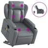 Stella Homewares Electric Stand up Massage Recliner Chair Grey Faux Leather