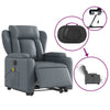 Stella Homewares Electric Stand up Massage Recliner Chair Grey Faux Leather