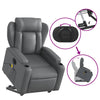 Stella Homewares Electric Stand up Massage Recliner Chair Grey Faux Leather