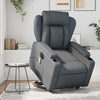 Stella Homewares Electric Stand up Massage Recliner Chair Grey Faux Leather