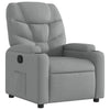 Stella Homewares Recliner Chair Light Grey Fabric