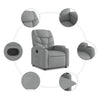 Stella Homewares Recliner Chair Light Grey Fabric