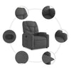 Stella Homewares Recliner Chair Dark Grey Fabric