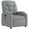 Stella Homewares Massage Recliner Chair Light Grey Fabric