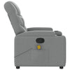 Stella Homewares Massage Recliner Chair Light Grey Fabric