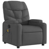 Stella Homewares Massage Recliner Chair Dark Grey Fabric