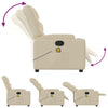 Stella Homewares Massage Recliner Chair Cream Fabric