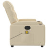 Stella Homewares Massage Recliner Chair Cream Fabric