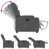 Stella Homewares Electric Recliner Chair Dark Grey Fabric