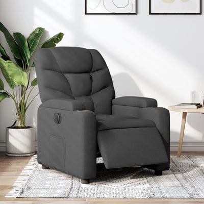 Stella Homewares Electric Recliner Chair Dark Grey Fabric