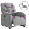 Stella Homewares Electric Massage Recliner Chair Light Grey Fabric