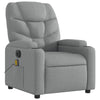 Stella Homewares Electric Massage Recliner Chair Light Grey Fabric