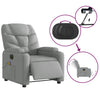 Stella Homewares Electric Massage Recliner Chair Light Grey Fabric