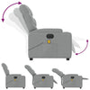 Stella Homewares Electric Massage Recliner Chair Light Grey Fabric