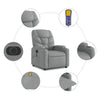 Stella Homewares Electric Massage Recliner Chair Light Grey Fabric