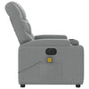 Stella Homewares Electric Massage Recliner Chair Light Grey Fabric
