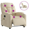 Stella Homewares Electric Massage Recliner Chair Cream Fabric