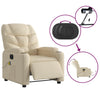 Stella Homewares Electric Massage Recliner Chair Cream Fabric