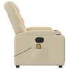 Stella Homewares Electric Massage Recliner Chair Cream Fabric